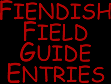 Field Guide Entries header